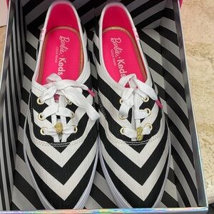 Keds Chevron Sneakers with Pink Accents